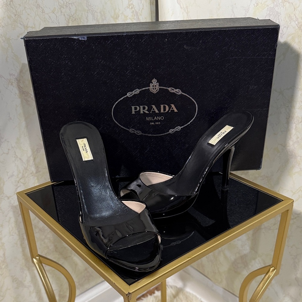 Prada Glossy Black Women's Heels